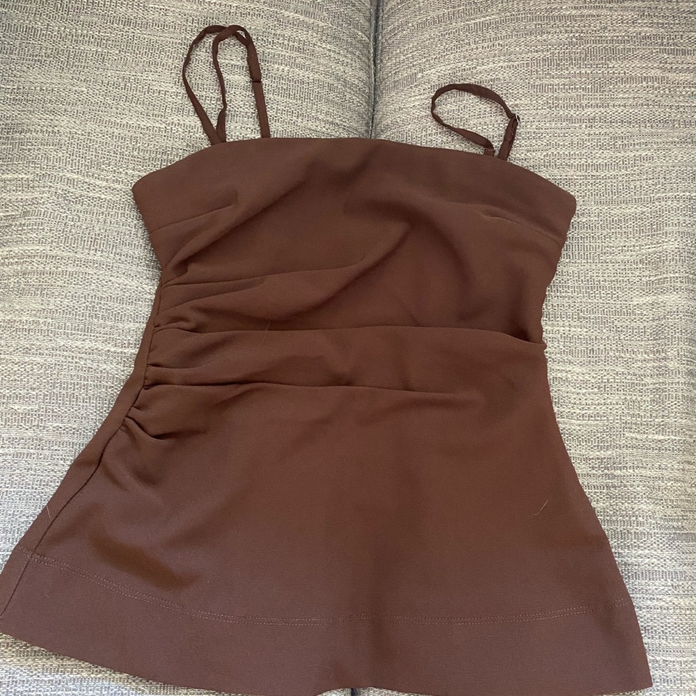 SOLD Abercrombie strapless brown top